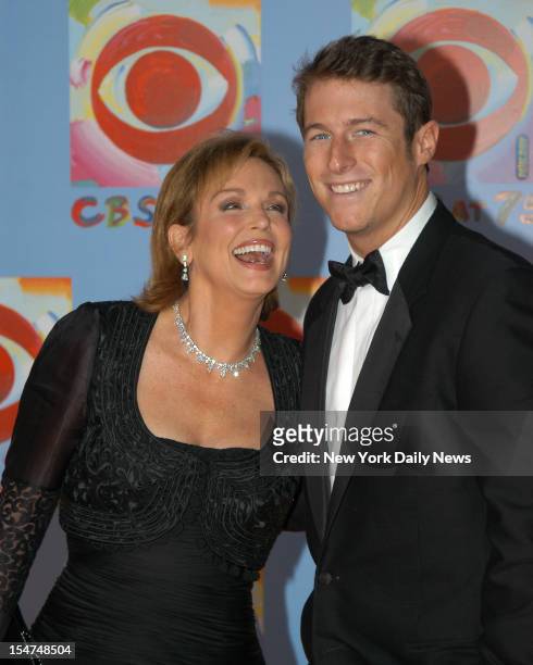 Phyllis George and son Lincoln Brown arrive at Manhattan Center for the Live Broadcast of CBS.