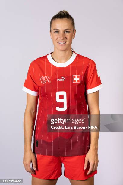 Ana-Maria Crnogorcevic of Switzerland poses during the official FIFA Women's World Cup Australia & New Zealand 2023 portrait session on July 16, 2023...