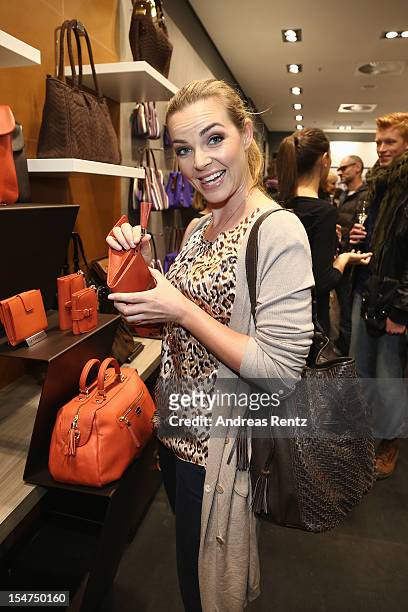 Annika Kipp attends the 'Le Tanneur' store opening at Quartier 207 on October 25, 2012 in Berlin, Germany.