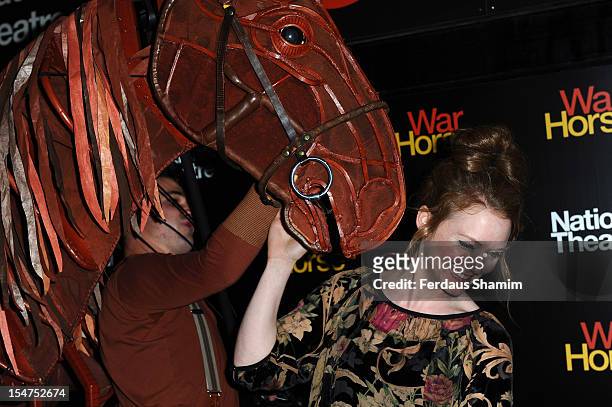 Olivia Hallinan attends the 5th anniversary performance of 'War Horse' at The New London Theatre, Drury Lane on October 25, 2012 in London, England.