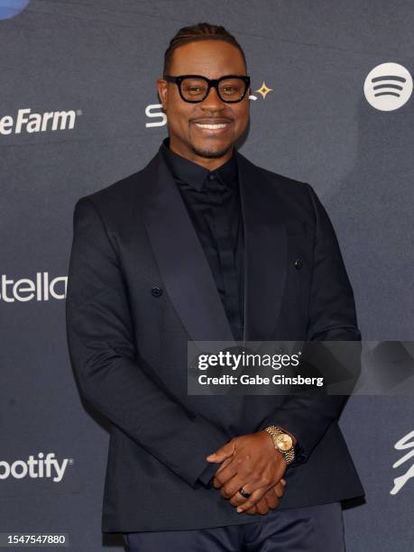 Pastor Charles Jenkins poses in the press room during the 38th annual Stellar Gospel Music Awards at the Orleans Arena on July 15, 2023 in Las Vegas,...