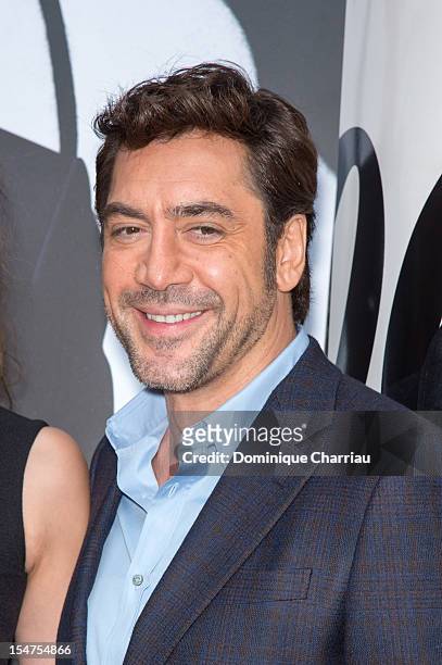 Javier Bardem poses during the photocall for the film 'Skyfall' at Hotel George V on October 25, 2012 in Paris, France.
