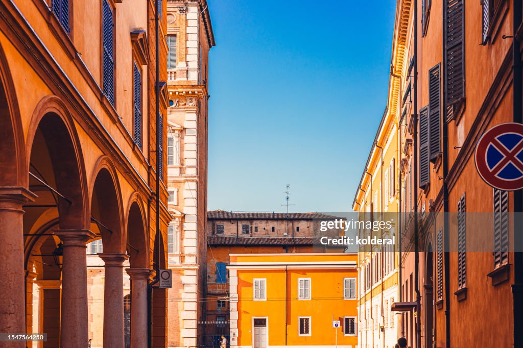 Historic buildings in Modena, Italy