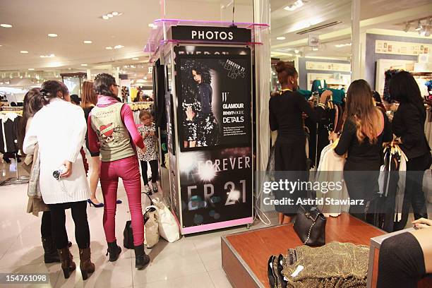 View of general atmosphere at the Forever 21 Times Square Flagship Store on October 25, 2012 in New York City.