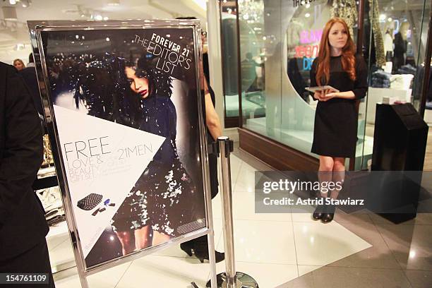 View of general atmosphere at the Forever 21 Times Square Flagship Store on October 25, 2012 in New York City.