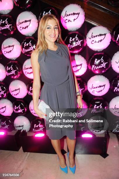 Dani Stahl attends Jimmy Choo Celebrates the Launch of the Exclusive Collaboration with Artist Rob Pruitt at The Fletcher Sinclair Mansion on October...
