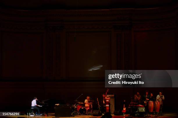 Jamie Cullum, on piano, with his band performing at Carnegie Hall on Saturday night, June 20, 2009.