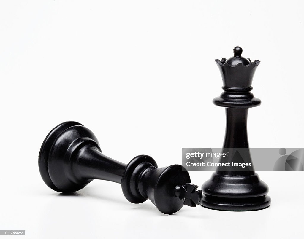 The White King and the Black Queen Stock Image - Image of
