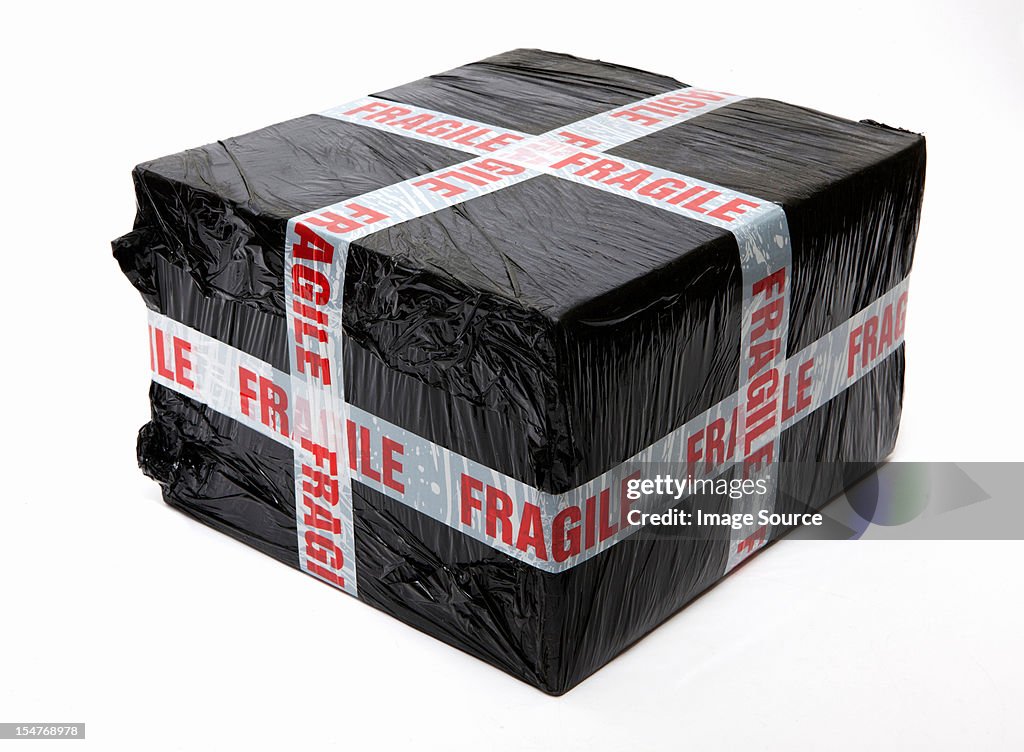 Fragile wrapped package