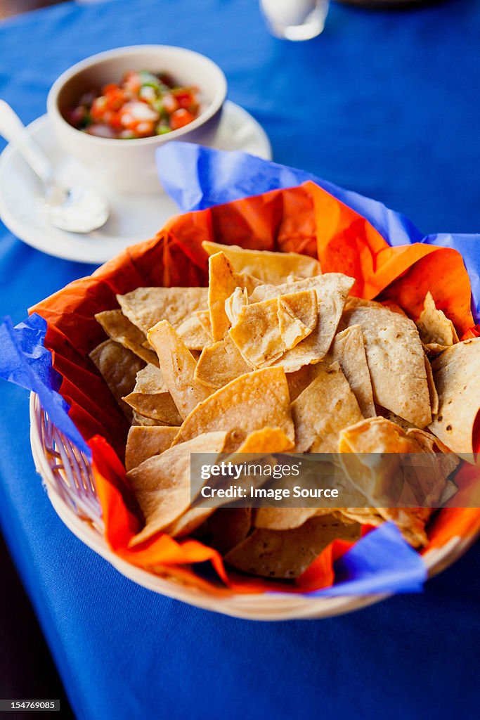 Tortilla chips and salsa