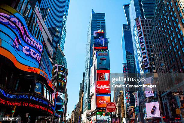 times square, new york city, usa - times square daytime stock pictures, royalty-free photos & images
