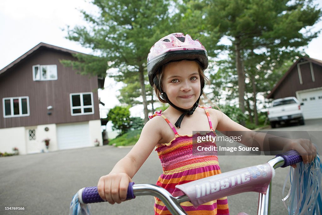 Girl on bicycle