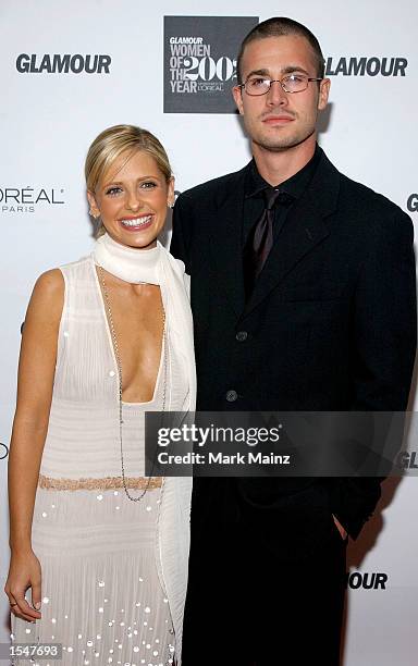 Actors Sarah Michelle Gellar and Freddie Prinze Jr. Attend the 13th Annual Glamour Women of the Year Awards on October 28, 2002 at the Metropolitan...