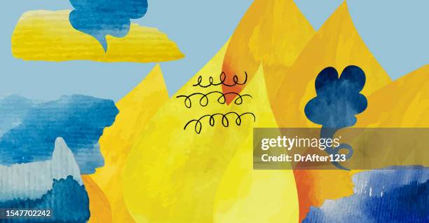 abstract watercolor background - season stock illustrations