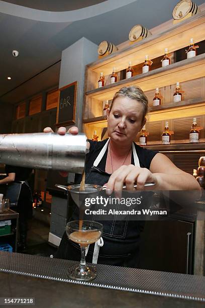 View of atmosphere at Flaunt Magazine Fetes Latest Issue Hosted By Leighton Meester With Diesel Black Gold & Stetson Bourbon held at Ink on October...