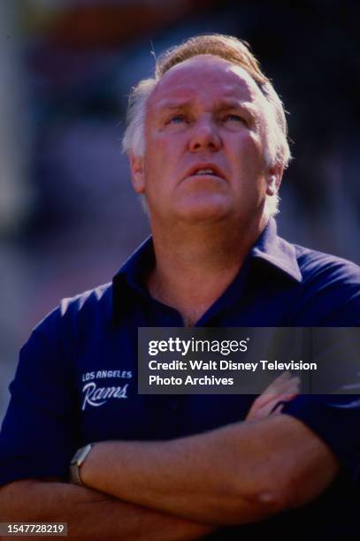 Rams Head Coach John Robinson, NFL Football, Dallas Cowboys vs Los Angeles Rams, at Anaheim Stadium.