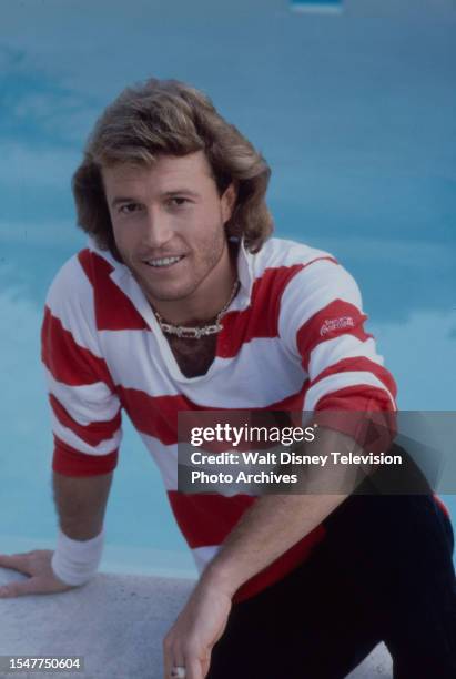 Los Angeles, CA Andy Gibb appearing on the ABC tv special 'The Real Trivial Pursuit' based on the popular board game.