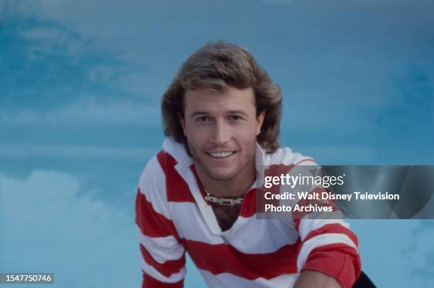 Los Angeles, CA Andy Gibb appearing on the ABC tv special 'The Real Trivial Pursuit' based on the popular board game.