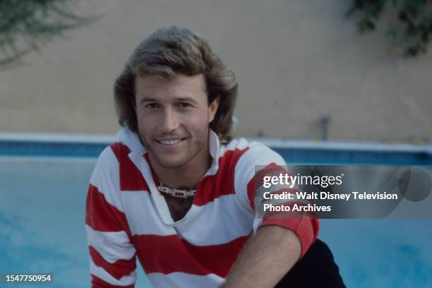 Los Angeles, CA Andy Gibb appearing on the ABC tv special 'The Real Trivial Pursuit' based on the popular board game.