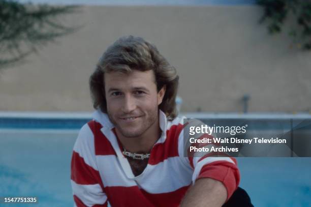 Los Angeles, CA Andy Gibb appearing on the ABC tv special 'The Real Trivial Pursuit' based on the popular board game.