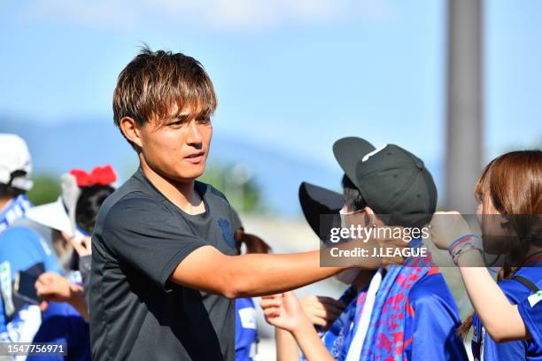 Hidehiro SUGAI of Ventforet Kofu is seen on arrival at the stadium prior to the J.LEAGUE Meiji Yasuda J2 26th Sec. Match between Ventforet Kofu and...