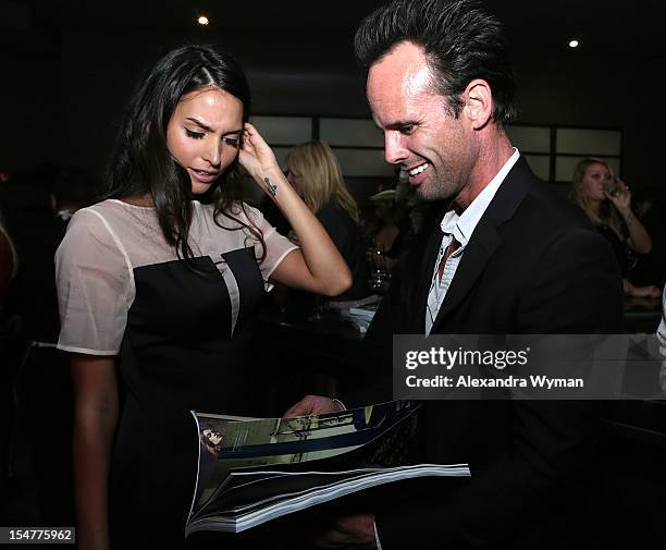 Genesis Rodriguez and Walton Goggins at Flaunt Magazine Fetes Latest Issue Hosted By Leighton Meester With Diesel Black Gold & Stetson Bourbon held...