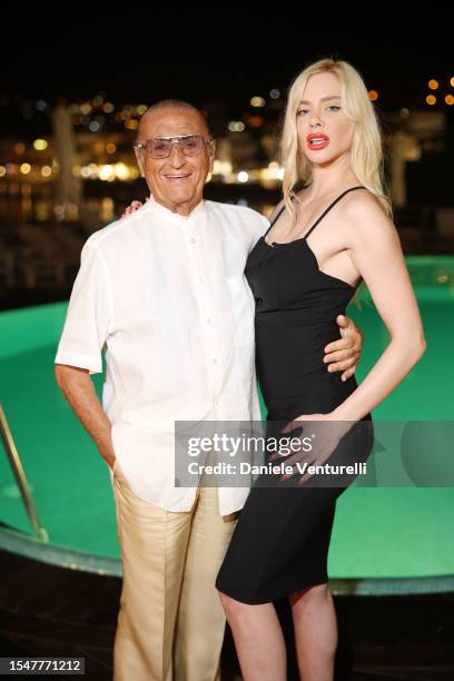 Tony Renis and Ria Antoniou attend the Ischia Global Fest 2023 on July 15, 2023 in Ischia, Italy.