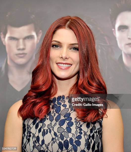 Hollywood actress Ashley Greene at a photo call at the African Pride Hotel on October 25, 2012 in Johannesburg, South Africa. Greene, who plays...