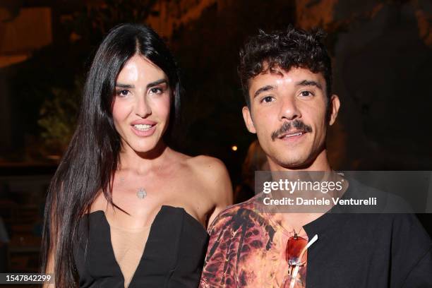 Barbara Francesca Ovieni and Moreno attend the Ischia Global Fest 2023 on July 15, 2023 in Ischia, Italy.