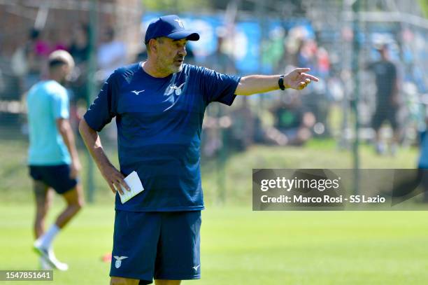 Lazio head coach Maurizio Sarri during the SS Lazio training session day 5 on July 16, 2023 in Auronzo di Cadore, Italy.
