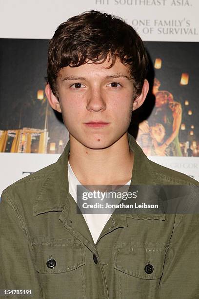 Tom Holland attends the 2012 Variety Screening Series - "The Impossible" at Mann Chinese 6 on October 25, 2012 in Los Angeles, California.