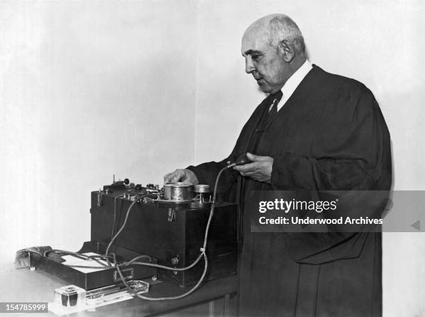 Judge John W. Goff of the New York Supreme Court, New York, New York, circa 1908. He was also chief counsel for the Lexow Committee in 1893 to...