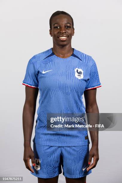 Viviane Asseyi of France poses during the official FIFA Women's World Cup Australia & New Zealand 2023 portrait session on July 16, 2023 in Sydney,...