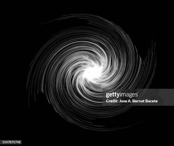 background, galaxy in motion with white light trails on a black background. - black hole space stock pictures, royalty-free photos & images