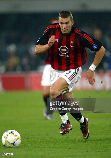 Andriy Shevchenko of AC Milan in action during the Serie A match between Chievo and AC Milan played at the Bentegodi Stadium, Verona, Italy on...