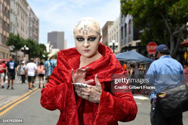 Cosplayer Jessica Patterson dressed as Sofina from "Dungeons and Dragons" at the 2023 Comic-Con International: San Diego at the San Diego Convention...