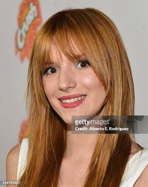 Actress Bella Thorne arrives to the premiere of Paramount Pictures' "Fun Size" at Paramount Theater on the Paramount Studios lot on October 25, 2012...