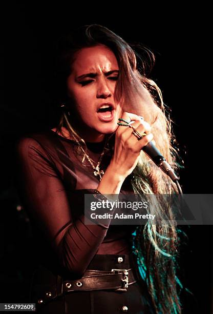 Jesse Jo Stark performs during the ELLEgirl Night in association with Chrome Hearts at Fiat Caffe on October 26, 2012 in Tokyo, Japan.