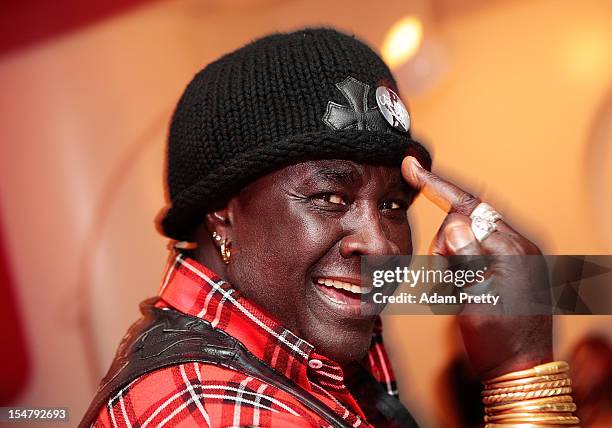 Moko of Chrome Hearts poses for a photograph during the ELLEgirl Night in association with Chrome Hearts at Fiat Caffe on October 26, 2012 in Tokyo,...