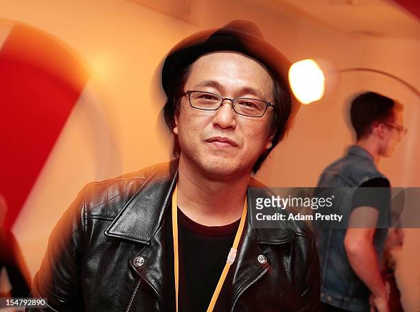 Yoichi Yasouka of Chrome Hearts poses for a photo during the ELLEgirl Night in association with Chrome Hearts at Fiat Caffe on October 26, 2012 in...