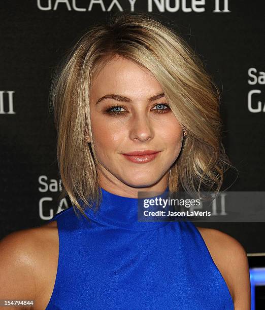 Actress Julianne Hough attends the launch of the Samsung Galaxy Note II on October 25, 2012 in Beverly Hills, California.