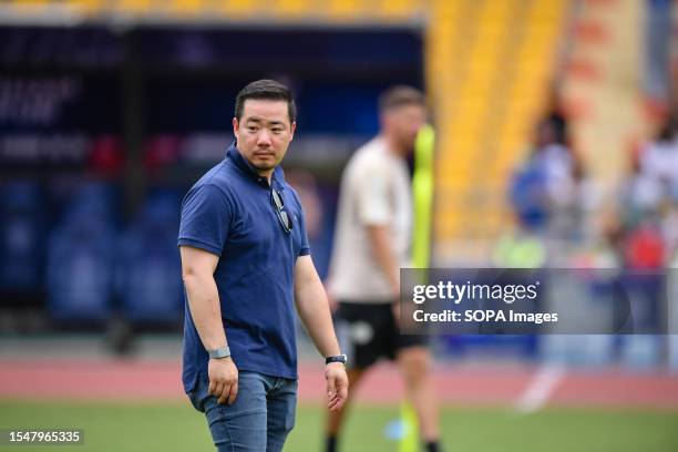 Aiyawatt Srivaddhanaprabha Chairman of Leicester City in training session during the pre-season match against Tottenham Hotspur at Rajamangala...