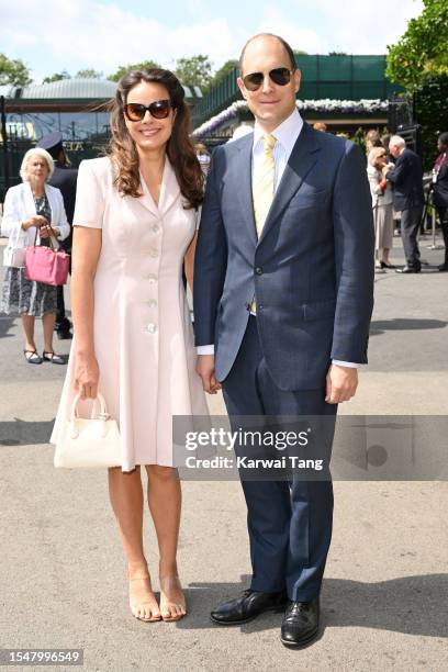 Sophie Winkleman and Lord Frederick Windsor attend day fourteen of the Wimbledon Tennis Championships at All England Lawn Tennis and Croquet Club on...
