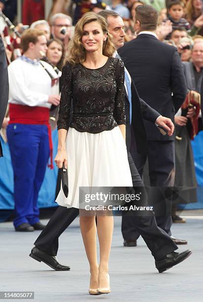 Princess Letizia of Spain attends the Prince of Asturias Awards 2012 ceremony at the Campoamor Theater on October 26, 2012 in Oviedo, Spain.