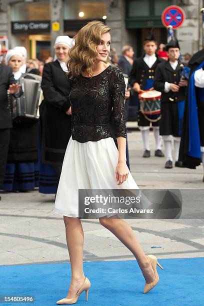 Princess Letizia of Spain attends the Prince of Asturias Awards 2012 ceremony at the Campoamor Theater on October 26, 2012 in Oviedo, Spain.