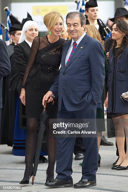 Maria Porto and Francisco Alvarez Cascos attend the Prince of Asturias Awards 2012 ceremony at the Campoamor Theater on October 26, 2012 in Oviedo,...