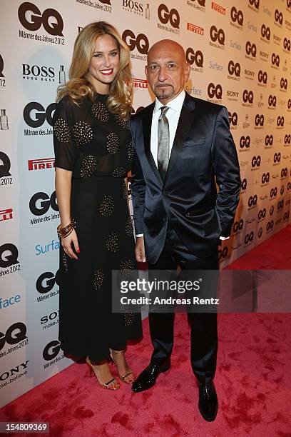Bar Refaeli and Sir Ben Kingsley attend the GQ Men of the Year Award at Komische Oper on October 26, 2012 in Berlin, Germany.