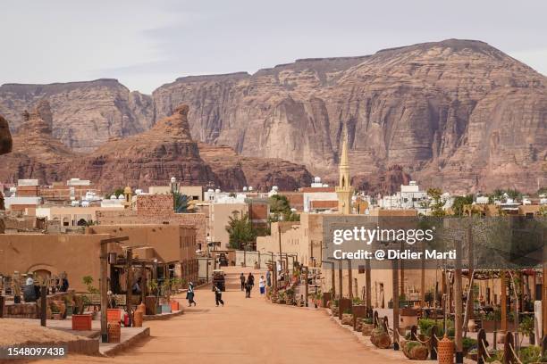 al-ula old town in saudi arabia - saudi arabia landscape stock pictures, royalty-free photos & images