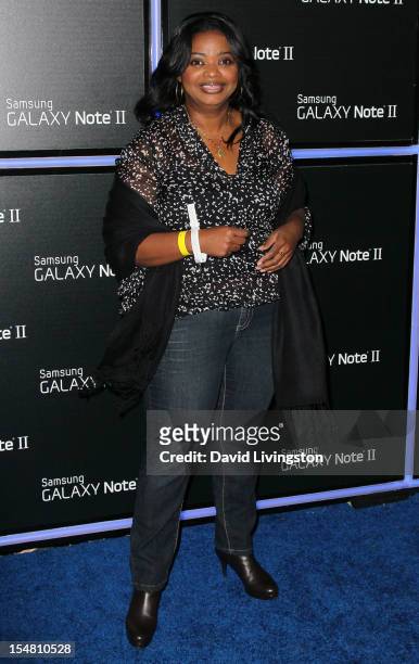 Actress Octavia Spencer attends Samsung Mobile's celebration of the launch of the Samsung Galaxy Note II at a private residence on October 25, 2012...
