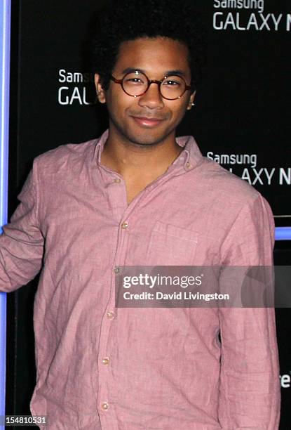 Recording artist Chazwick Bundick aka Toro Y Moi attends Samsung Mobile's celebration of the launch of the Samsung Galaxy Note II at a private...